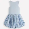 Bubble Hem Rib Dress Misty Blue Daisy