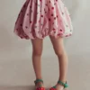 Bubble Hem Rib Dress Ticking Stripe Strawberry Bubble Hem Rib Dress Ticking Stripe Strawberry