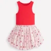 Bubble Hem Rib Dress Ticking Stripe Strawberry Bubble Hem Rib Dress Ticking Stripe Strawberry