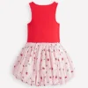 Bubble Hem Rib Dress Ticking Stripe Strawberry Bubble Hem Rib Dress Ticking Stripe Strawberry