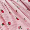 Bubble Hem Rib Dress Ticking Stripe Strawberry Bubble Hem Rib Dress Ticking Stripe Strawberry