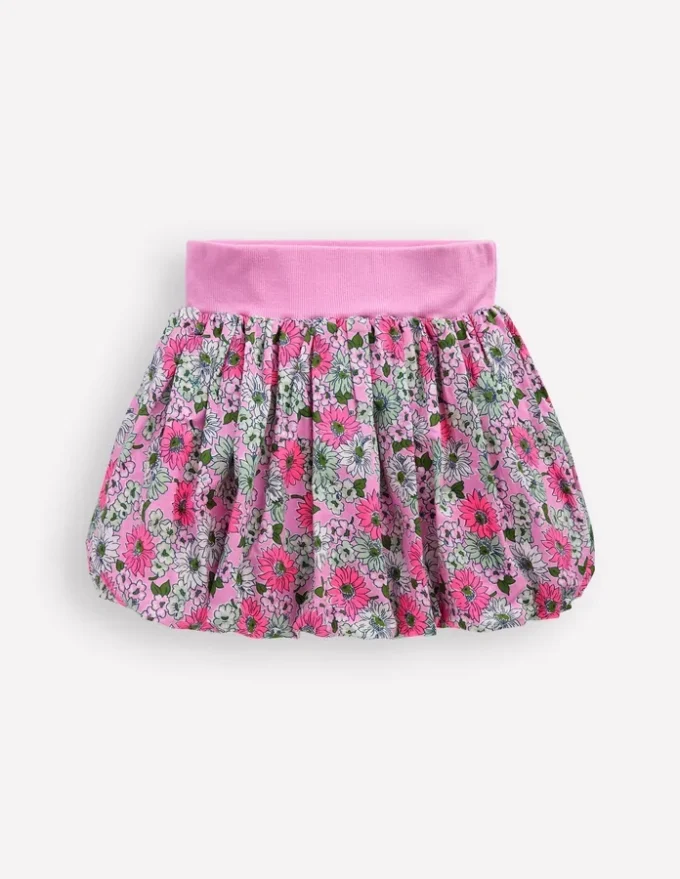 Bubble Hem Skirt Water Lilly Pink Cornflower