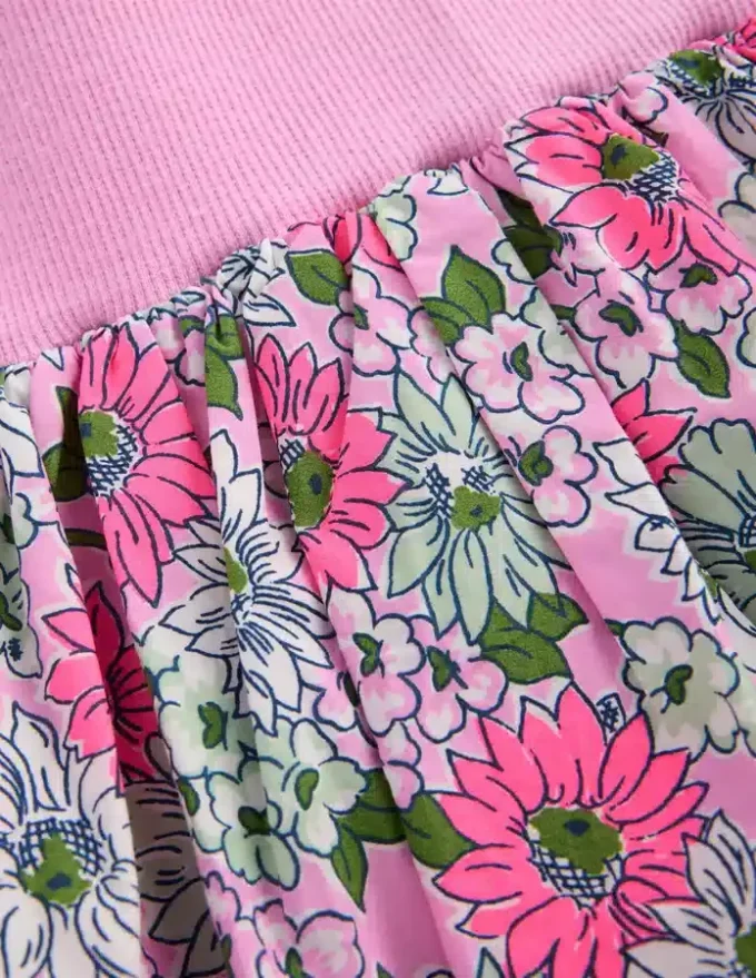 Bubble Hem Skirt Water Lilly Pink Cornflower