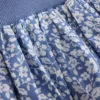 Bubble Hem Skirt Wave Blue Vintage Ditsy Floral