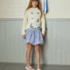Bubble Hem Skirt Wave Blue Vintage Ditsy Floral