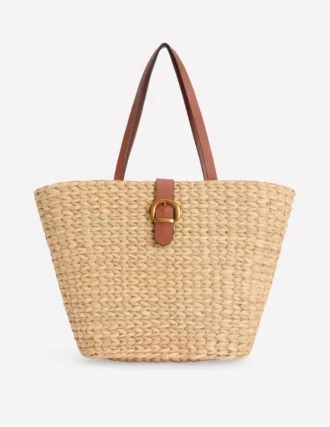 Buckle Tote Natural Raffia