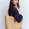 Buckle Tote Natural Raffia Buckle Tote Natural Raffia