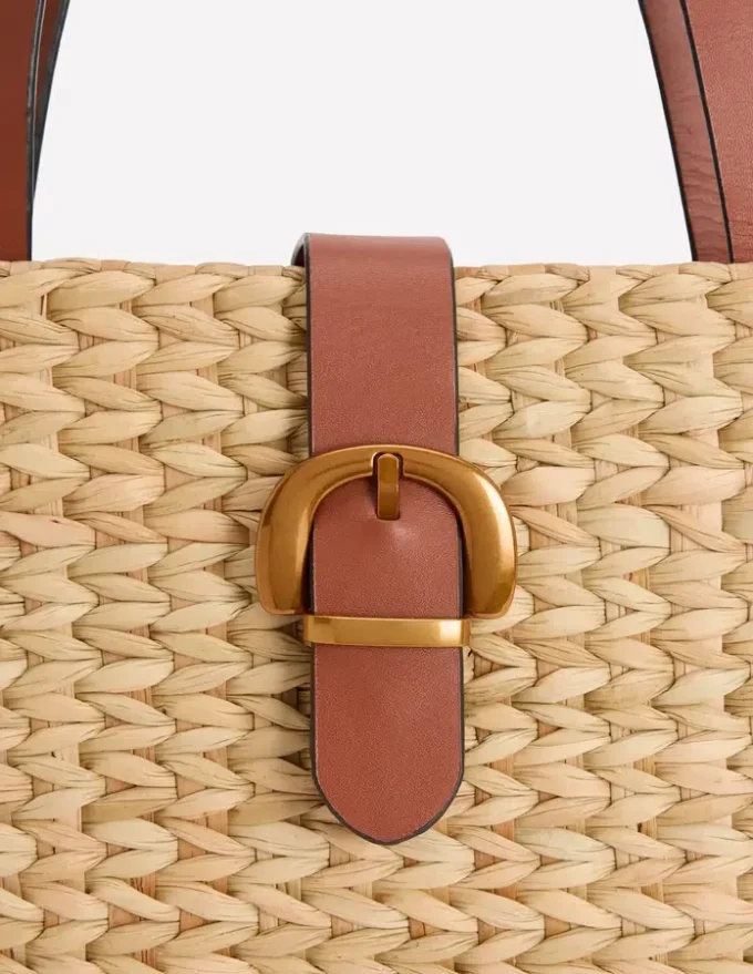 Buckle Tote Natural Raffia Buckle Tote Natural Raffia