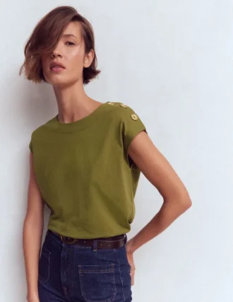 Button Detail T-Shirt Mayfly