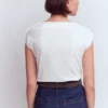 Button Detail T-Shirt White Button Detail T-Shirt White