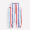 Button Down Romper Red and Blue Multi Stripe Button Down Romper Red and Blue Multi Stripe