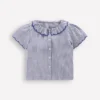 Button-through Blouse Blue/Ivory Stripe Button-through Blouse Blue/Ivory Stripe