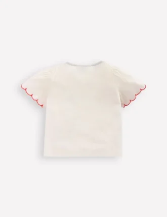 Button-through Blouse Soft Ivory Embroidery