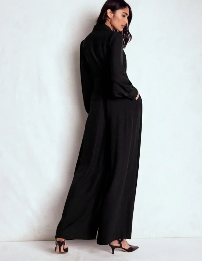Button Up Palazzo Jumpsuit Black Button Up Palazzo Jumpsuit Black