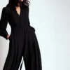 Button Up Palazzo Jumpsuit Black Button Up Palazzo Jumpsuit Black