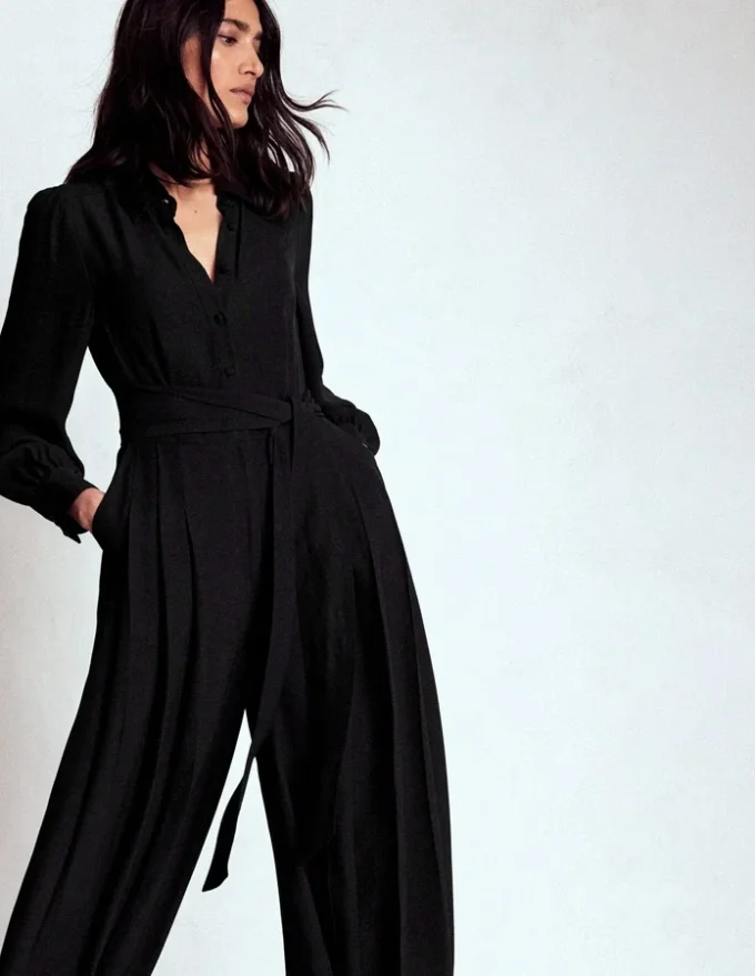 Button Up Palazzo Jumpsuit Black Button Up Palazzo Jumpsuit Black