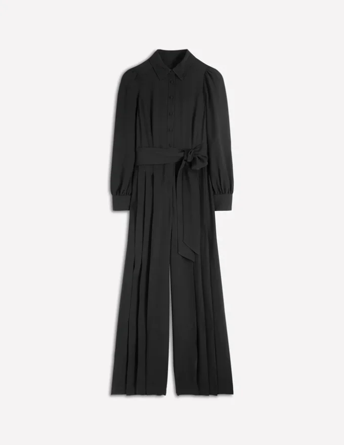 Button Up Palazzo Jumpsuit Black Button Up Palazzo Jumpsuit Black