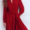 Button Up Palazzo Jumpsuit Red Button Up Palazzo Jumpsuit Red