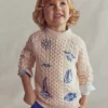 Cable Embroidered Sweater Warm Ivory Cable Embroidered Sweater Warm Ivory