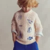 Cable Embroidered Sweater Warm Ivory Cable Embroidered Sweater Warm Ivory