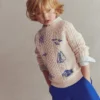 Cable Embroidered Sweater Warm Ivory Cable Embroidered Sweater Warm Ivory