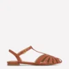 Caged Flat Sandal Tan Caged Flat Sandal Tan