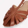 Caged Flat Sandal Tan Caged Flat Sandal Tan