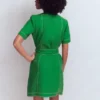 Callie Linen Short Dress Highland Green Callie Linen Short Dress Highland Green