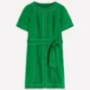 Callie Linen Short Dress Highland Green Callie Linen Short Dress Highland Green