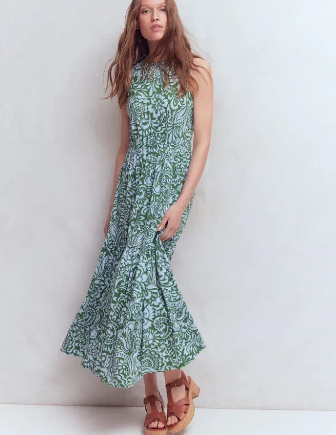 Camalie Jersey Maxi Dress Green, Elaborate Gardenia Camalie Jersey Maxi Dress Green, Elaborate Gardenia
