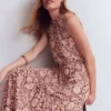 Camalie Jersey Maxi Dress Raw Umber, Flowerbed Bloom Camalie Jersey Maxi Dress Raw Umber, Flowerbed Bloom