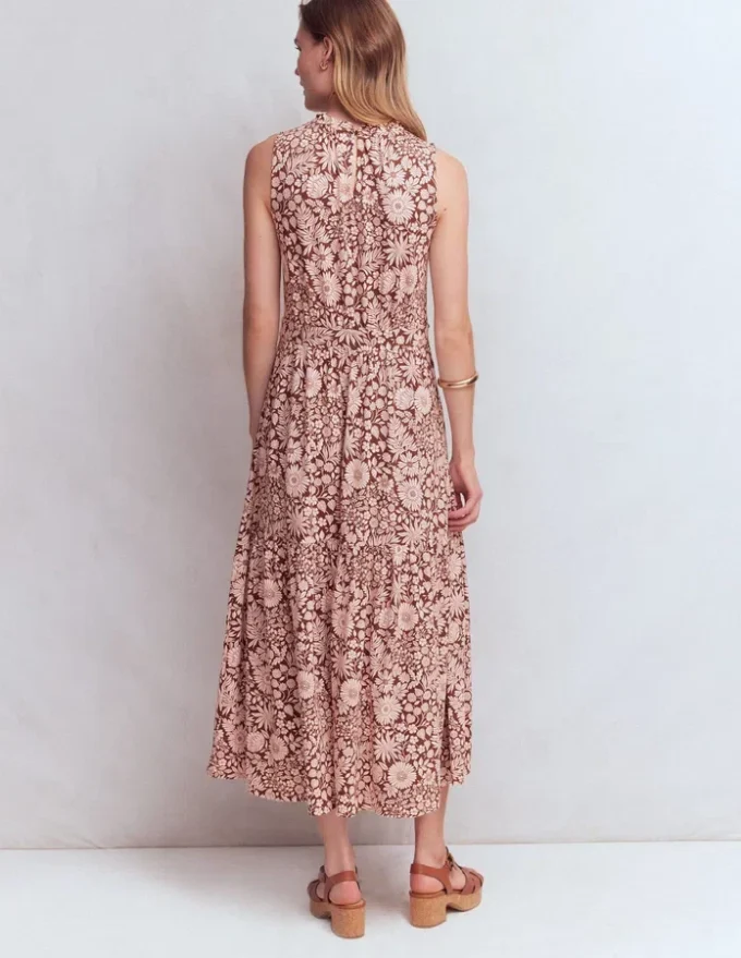 Camalie Jersey Maxi Dress Raw Umber, Flowerbed Bloom Camalie Jersey Maxi Dress Raw Umber, Flowerbed Bloom