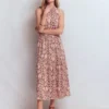Camalie Jersey Maxi Dress Raw Umber, Flowerbed Bloom Camalie Jersey Maxi Dress Raw Umber, Flowerbed Bloom
