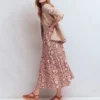 Camalie Jersey Maxi Dress Raw Umber, Flowerbed Bloom Camalie Jersey Maxi Dress Raw Umber, Flowerbed Bloom