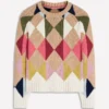 Camilla Cotton Argyle Sweater Multi Argyle Camilla Cotton Argyle Sweater Multi Argyle