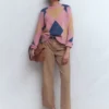 Camilla Cotton Argyle Sweater Pink Argyle Camilla Cotton Argyle Sweater Pink Argyle