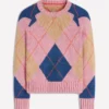 Camilla Cotton Argyle Sweater Pink Argyle Camilla Cotton Argyle Sweater Pink Argyle