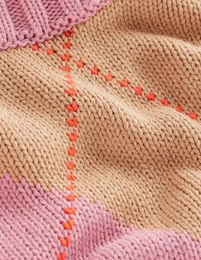 Camilla Cotton Argyle Sweater Pink Argyle Camilla Cotton Argyle Sweater Pink Argyle