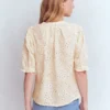 Camille Embroidered Cotton Top Ivory Broderie Camille Embroidered Cotton Top Ivory Broderie