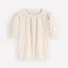 Camille Embroidered Cotton Top Ivory Broderie Camille Embroidered Cotton Top Ivory Broderie