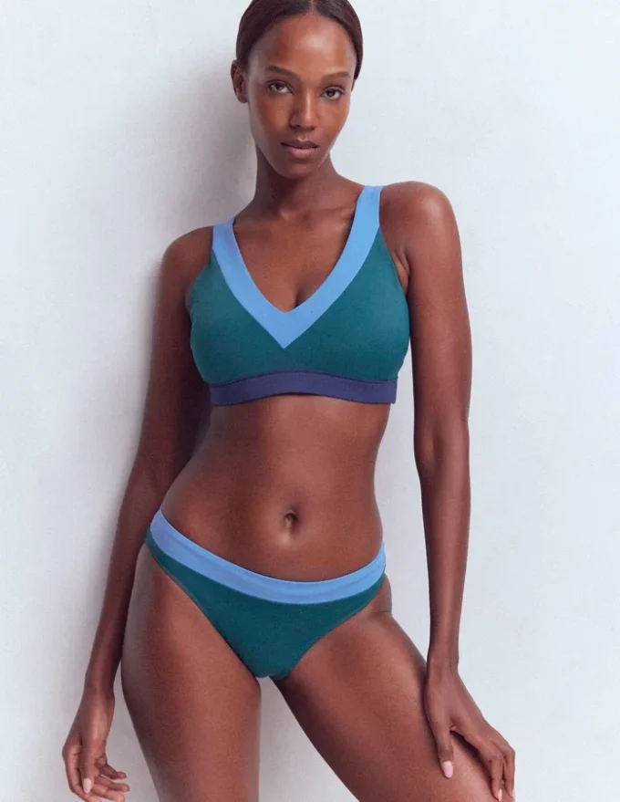Campania Bikini Bottoms Navy, Green, Blue Colourblock Campania Bikini Bottoms Navy, Green, Blue Colourblock