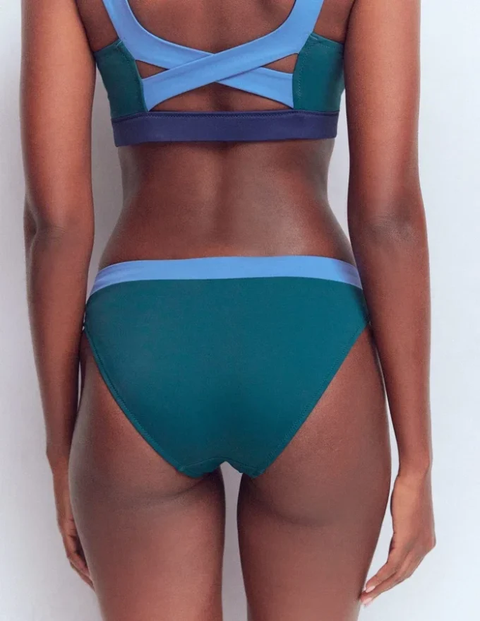 Campania Bikini Bottoms Navy, Green, Blue Colourblock Campania Bikini Bottoms Navy, Green, Blue Colourblock