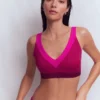 Campania Cross-back Bikini Top Fuchsia, Chocberry Campania Cross-back Bikini Top Fuchsia, Chocberry