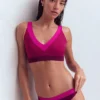 Campania Cross-back Bikini Top Fuchsia, Chocberry Campania Cross-back Bikini Top Fuchsia, Chocberry