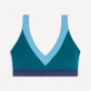 Campania Cross-back Bikini Top Navy, Green, Blue Colourblock Campania Cross-back Bikini Top Navy, Green, Blue Colourblock