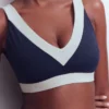 Campania Cross-back Bikini Top Navy, Ivory Colourblock Campania Cross-back Bikini Top Navy, Ivory Colourblock
