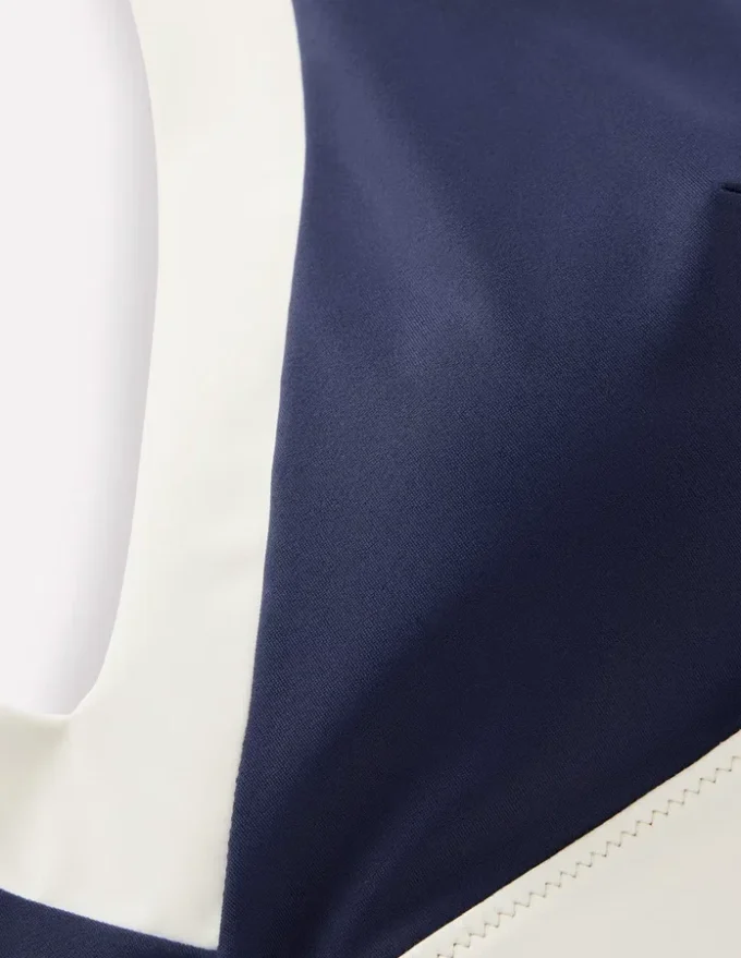 Campania Cross-back Bikini Top Navy, Ivory Colourblock Campania Cross-back Bikini Top Navy, Ivory Colourblock