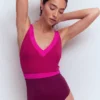 Campania Cross-back Swimsuit Chocberry Colourblock Campania Cross-back Swimsuit Chocberry Colourblock
