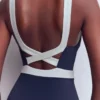Campania Cross-back Swimsuit Navy, Ivory Colourblock Campania Cross-back Swimsuit Navy, Ivory Colourblock