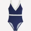 Campania Cross-back Swimsuit Navy, Ivory Colourblock Campania Cross-back Swimsuit Navy, Ivory Colourblock